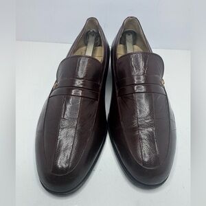 Vintage John Weitz Brown Leather Loafers Size 10D